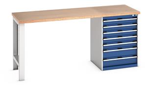 Bott Bench 2000x750x940mm with MPX Top and 7 Drawer Cabinet 940mm Standing Bench for Workshops Industrial Engineers 19/41004121.11 Bott Bench 2000x750x940mm with MPX Top and 7 Drawer Cabinet.jpg